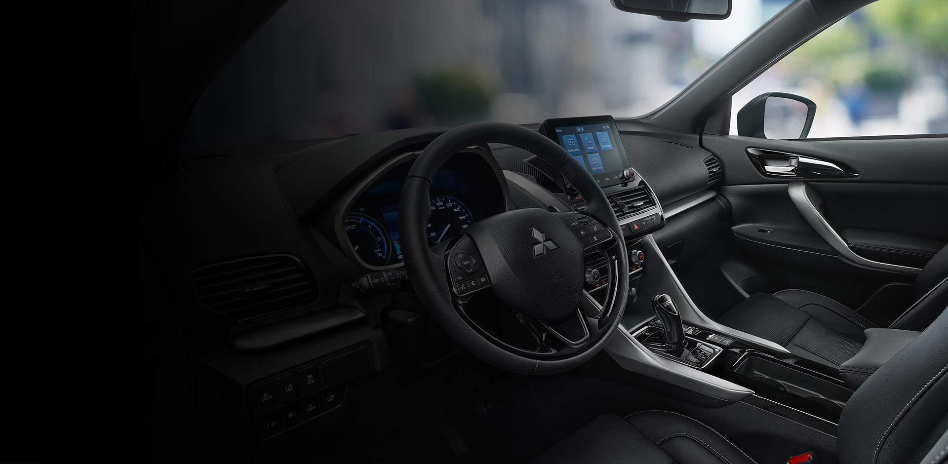 Touchscreen Eclipse Cross Plug-in Hybrid Select Der Touchscrreen mit Rückfahrkamera im Eclipse Cross Plug-in Hybrid Select